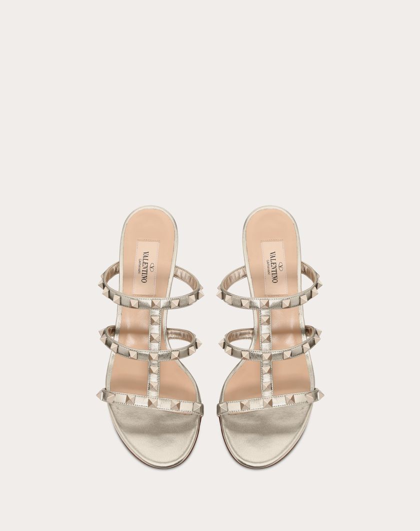 ROCKSTUD METALLIC CALFSKIN LEATHER SLIDE SANDAL 60 MM - Image 2